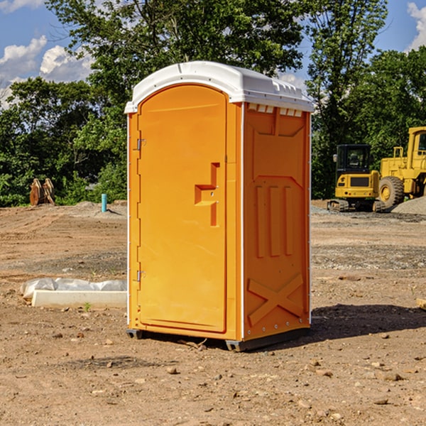 how often are the portable restrooms cleaned and serviced during a rental period in Hale Michigan